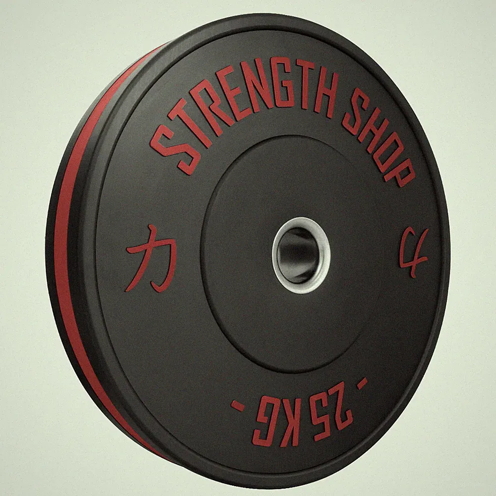 Strength Shop Gummipufferplatten mit farbcodiertem Streifen (Gewichtheben)