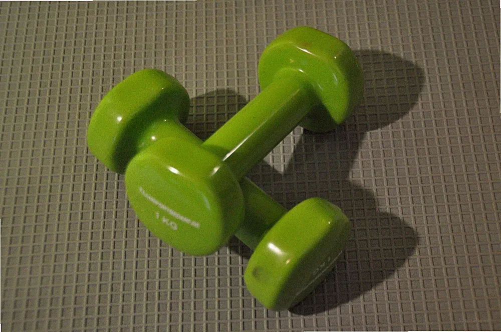 Teamsportbedarf Gymnastikhanteln 2x1kg grün