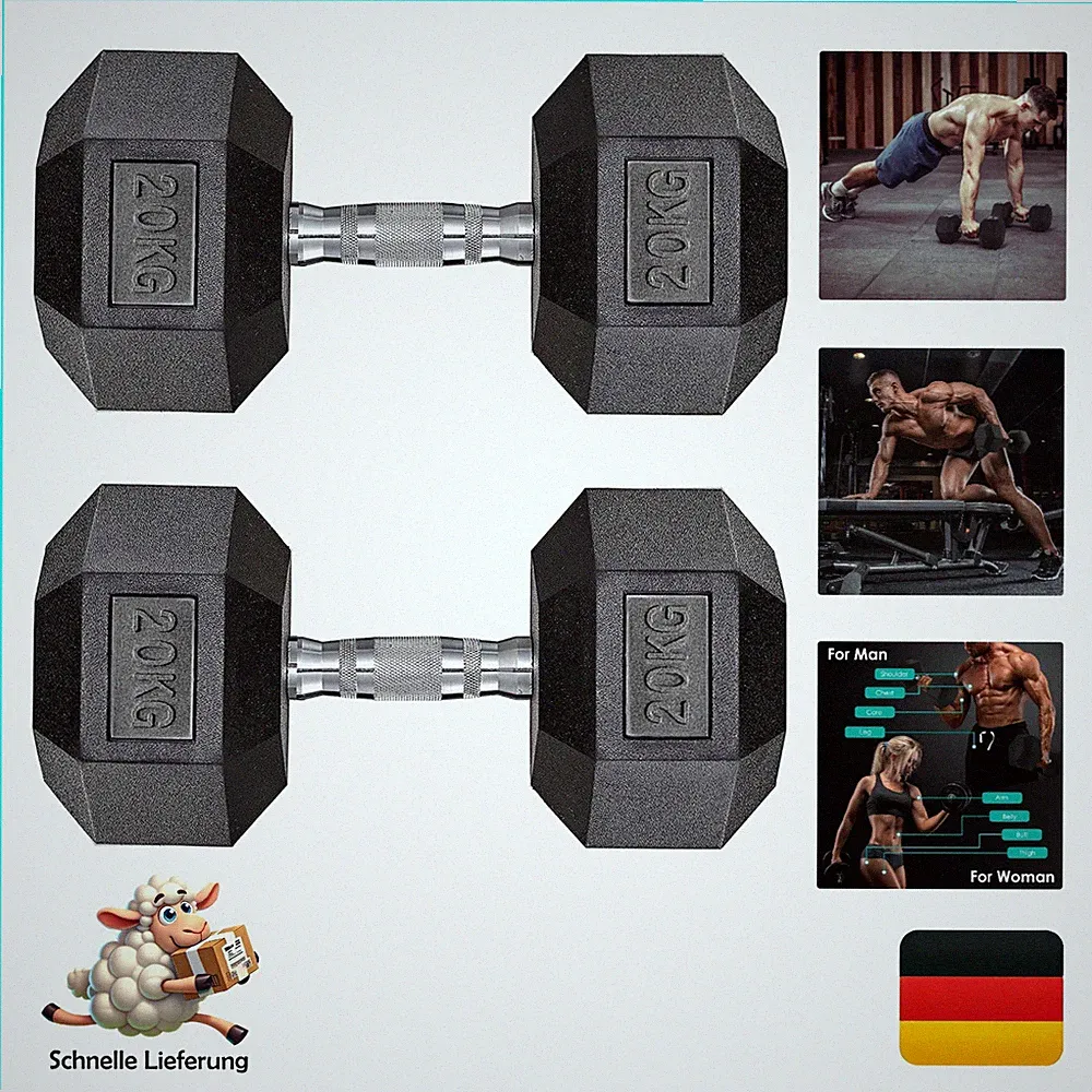 Tlgreen Hexagon Kurzhanteln 2er-Set