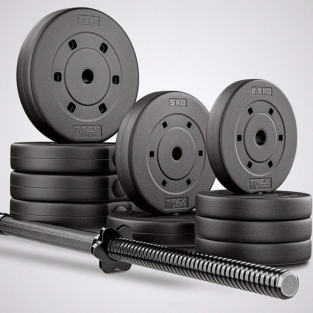 TREX SPORT Langhantel Set 66 kg 150 cm