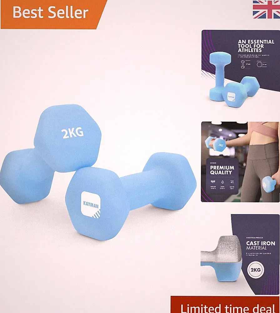 Ultimate Fitness Neopren Hantel Paar (1-10kg) - Anti-Rutsch-Griff, pflegeleicht