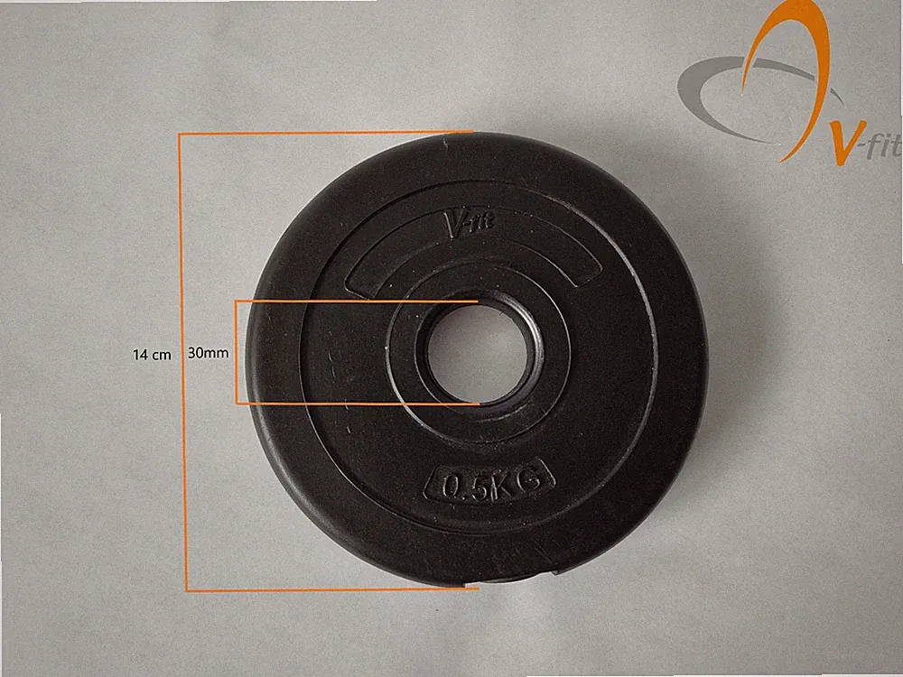 V-Fit Hantelscheibe 0,5 kg Vinyl