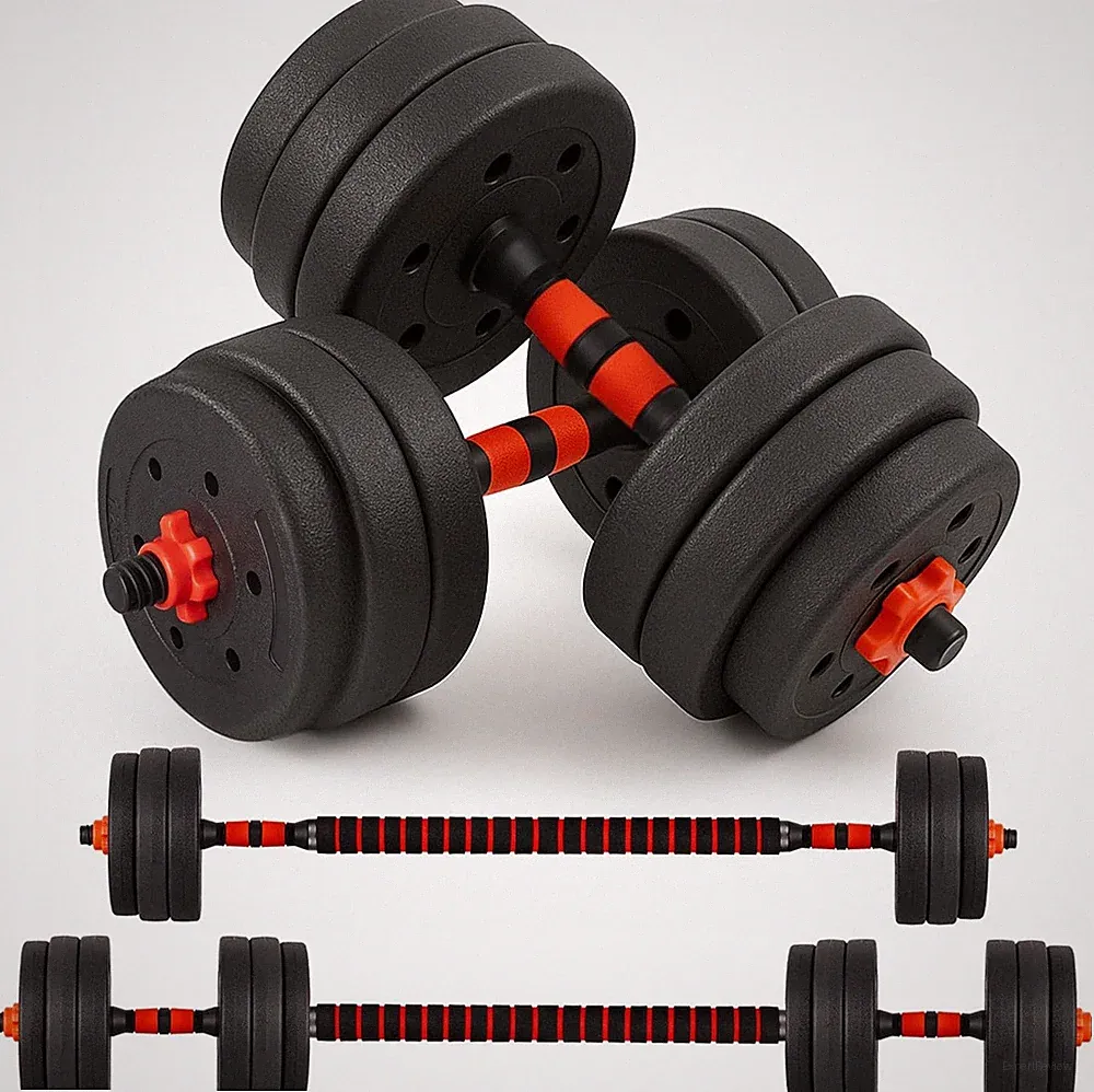 Verstellbare Hantel 20KG & Langhantel Set Home Gym Gewicht Fitnessgerät