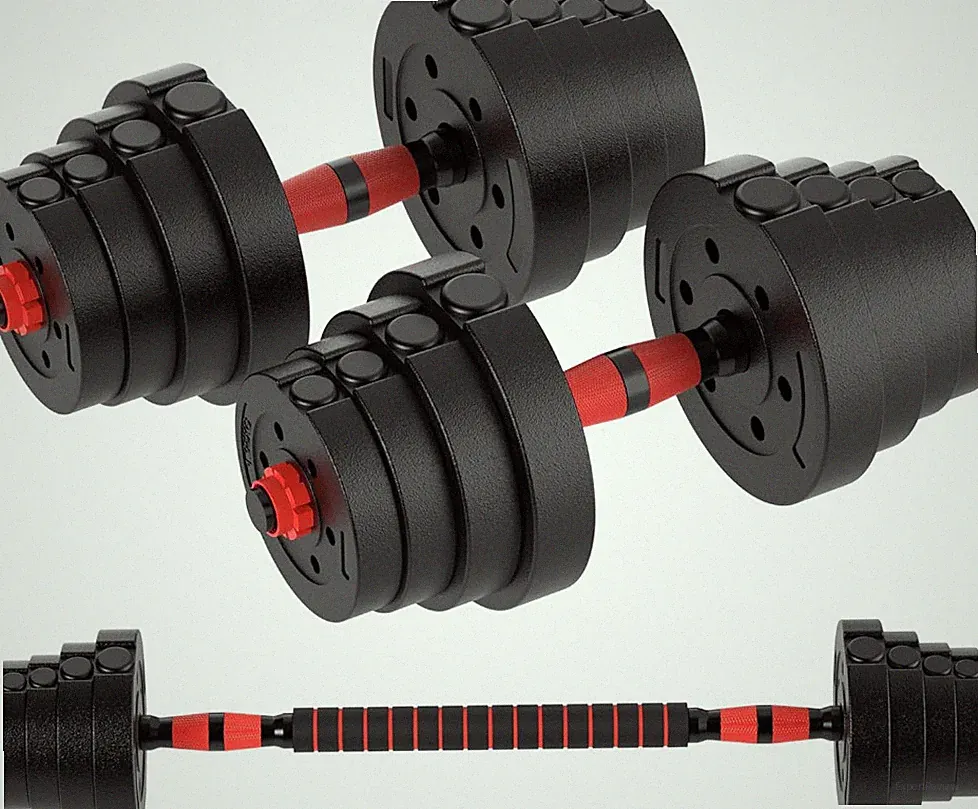 Verstellbare Hantel Langhantel Gewichte Set 15kg mit Kettlebell für Heimausrüstung