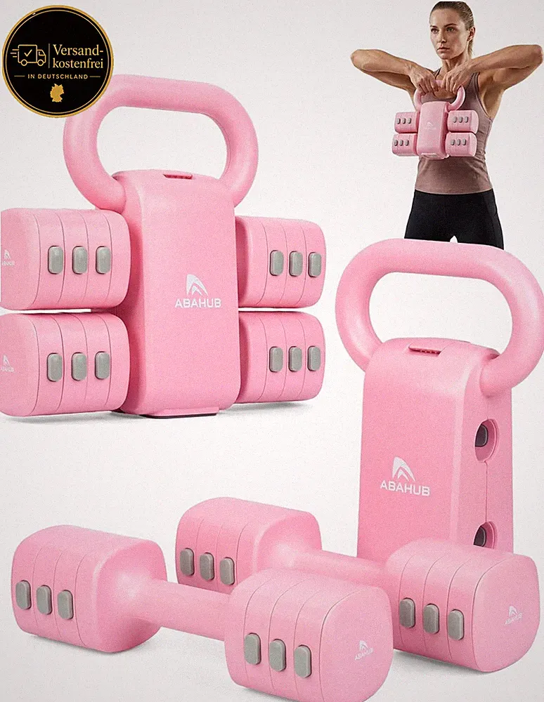 Verstellbare Kettlebell und Hantel-Set für Frauen 2-in-1 Gewichte für Krafttrain