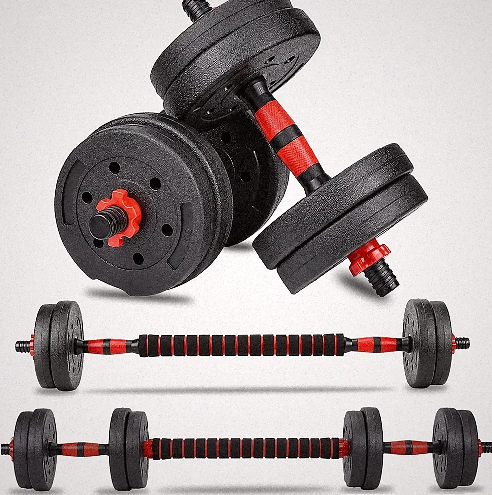 Verstellbares Hantelset Freihanteln Kurzhantel Langhantel Kettlebell Set