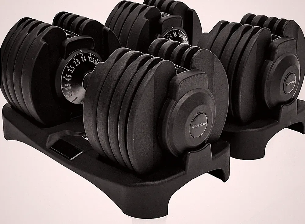 Verstellbares Kurzhantel-Paar, 15 in 1 (24Kg) Gewichtsstufen, Smart-Click-Techno