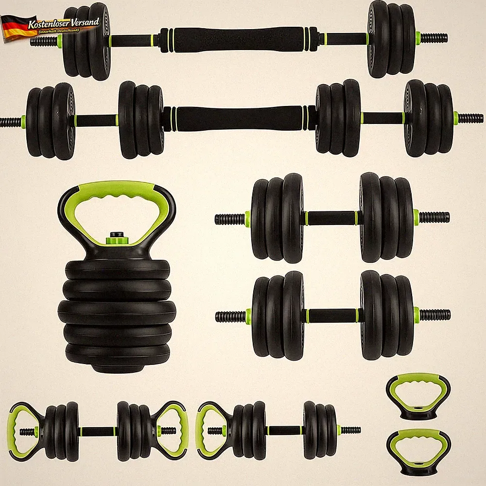 Verstellbares Kurzhantel-Set 20kg für Krafttraining zu Hause, vielseitig & platz