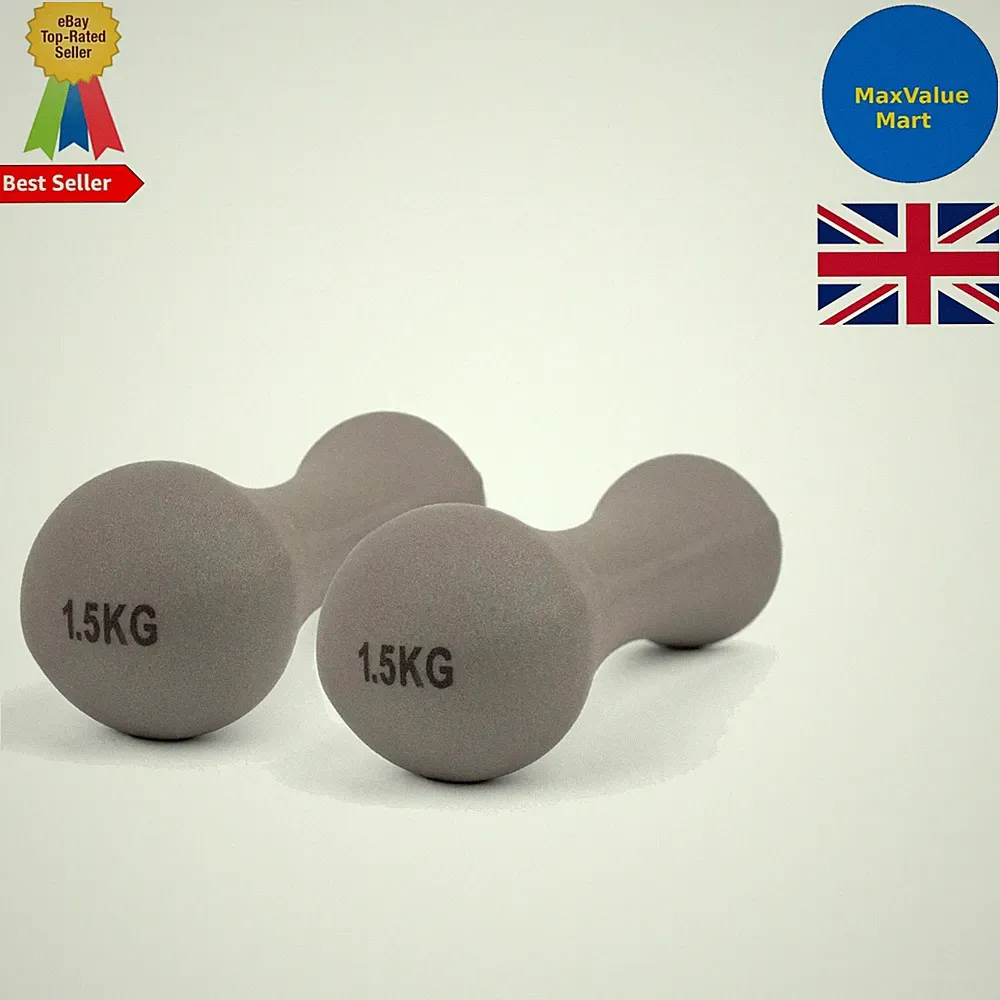 Vielseitige 1,5 kg Neopren Hanteln für Krafttraining - rutschfest & stylisch!
