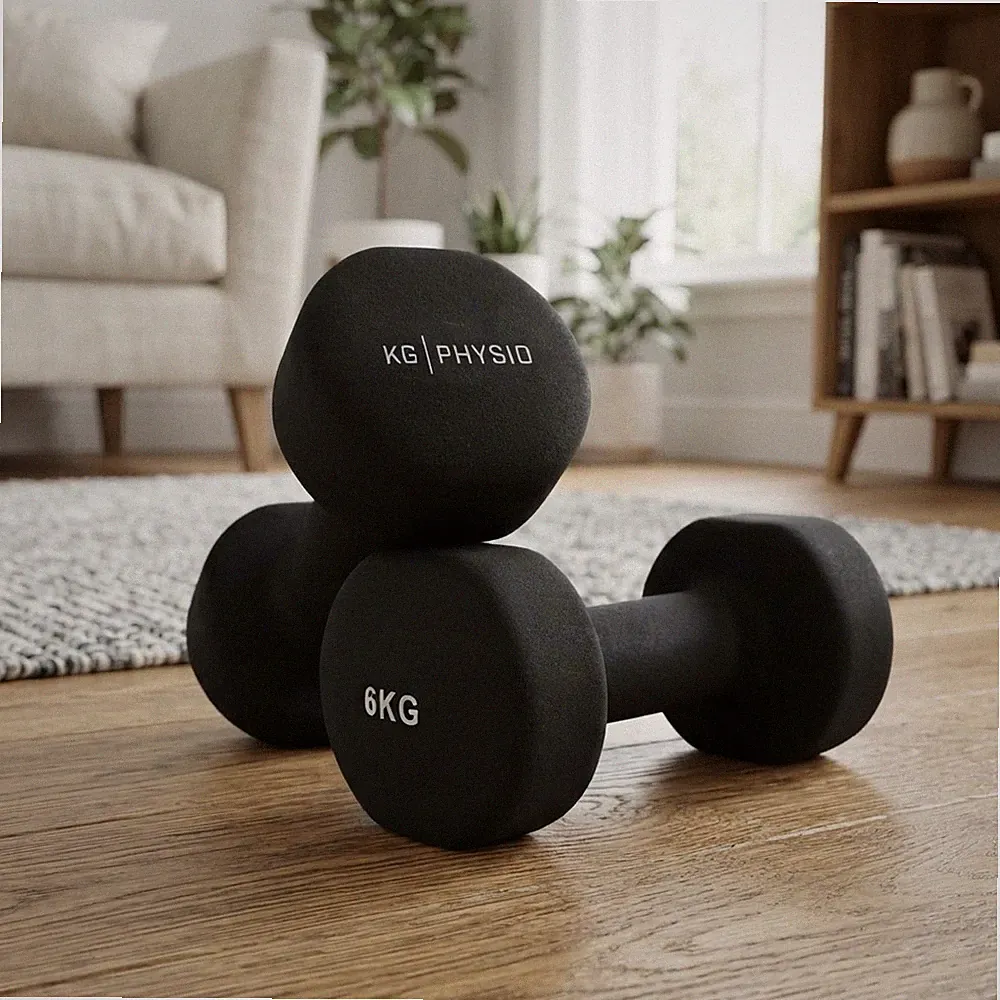 Vielseitige Neopren Hanteln Paar 1-10kg mit A3 Poster für Heimtraining