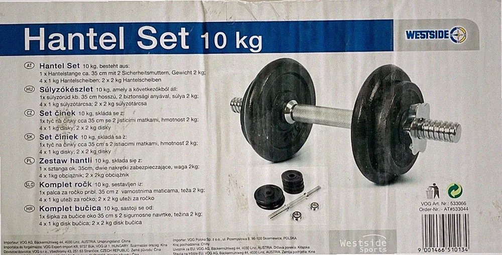 Westside Kurzhantelset 10 kg
