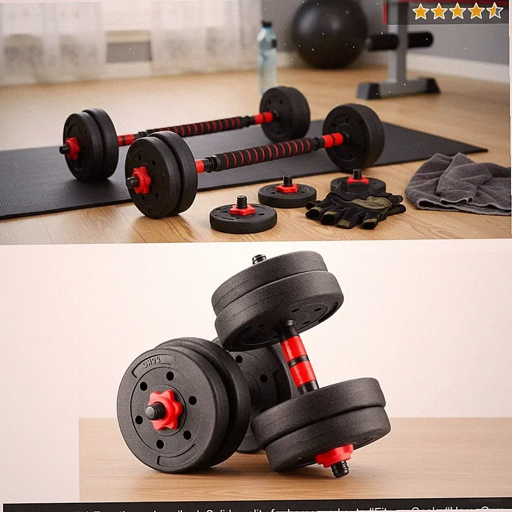 Yehuaris Hantelset 15kg Kurzhantel Langhantel